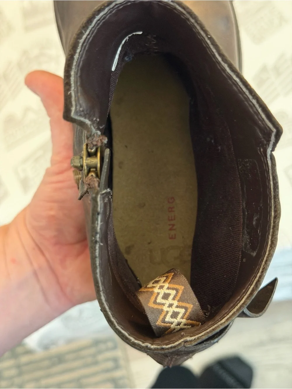 Vintage Ugg Men’s Sz 10 Leather Moto Harness Biker Engineer Bootie Boots